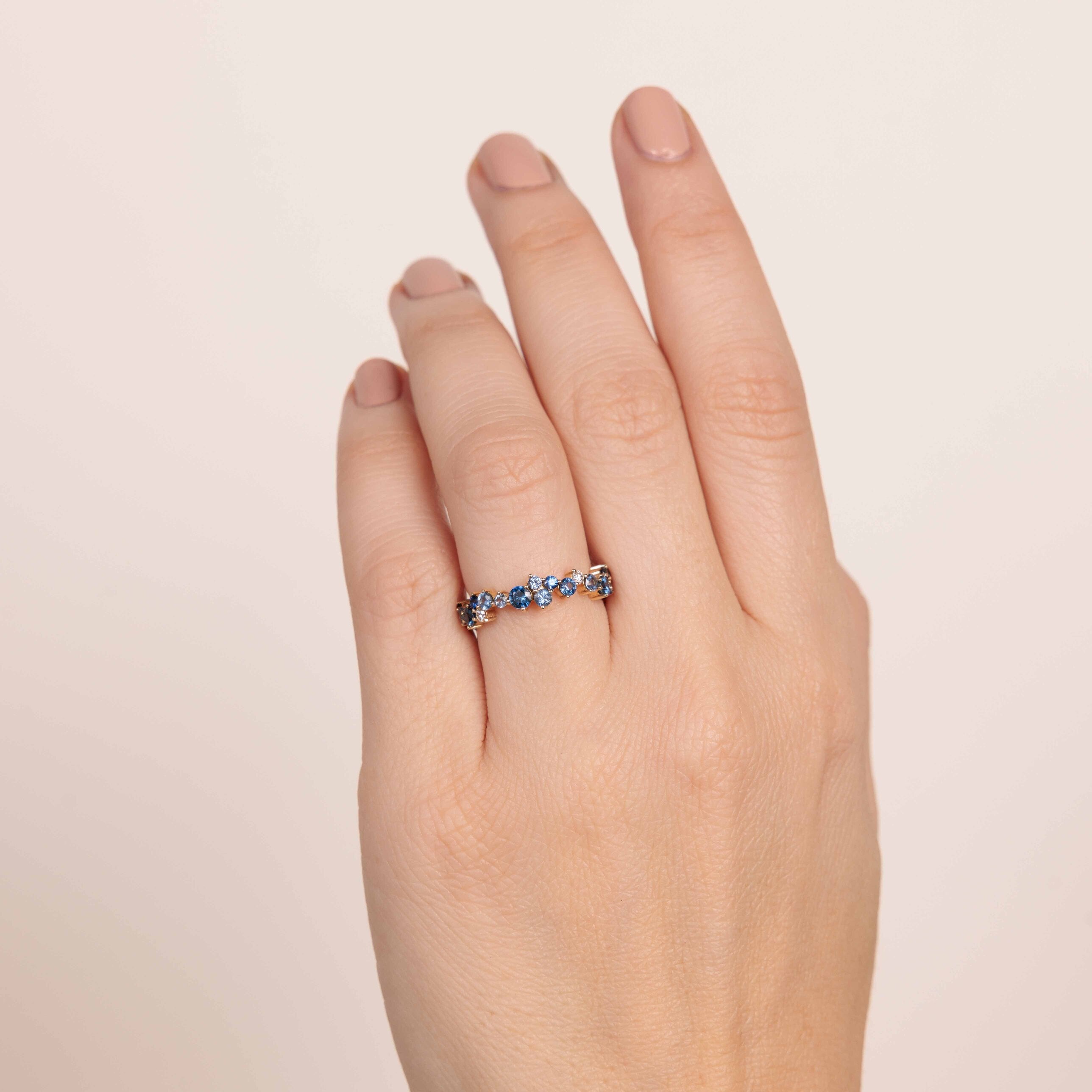 Eternity ring sale blue sapphire