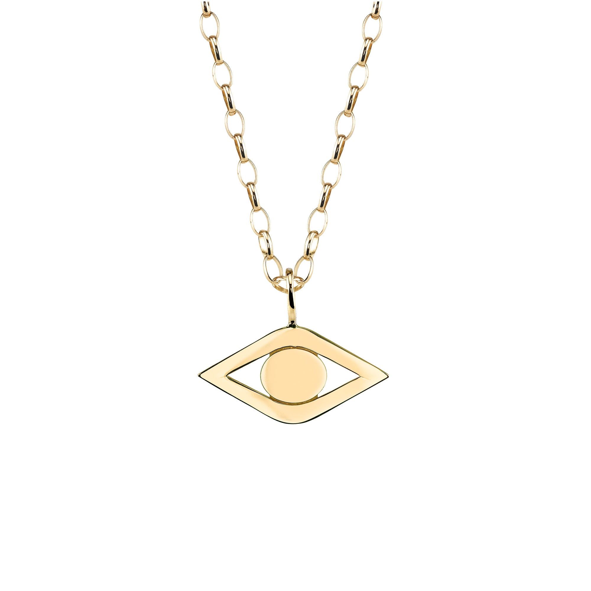 Mens gold deals evil eye necklace