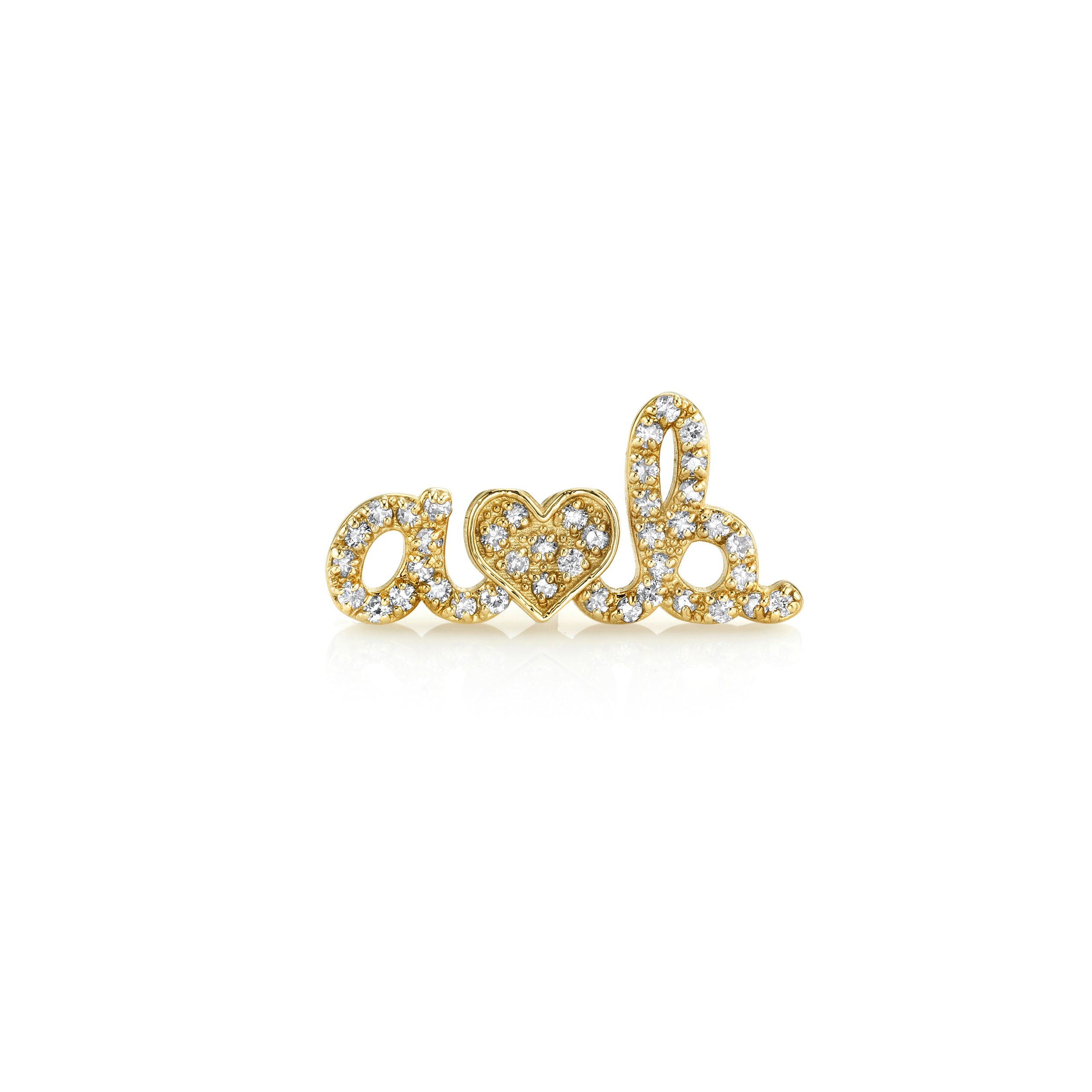 Shop Sydney Evan 14k Gold & Diamond Custom Script Stud