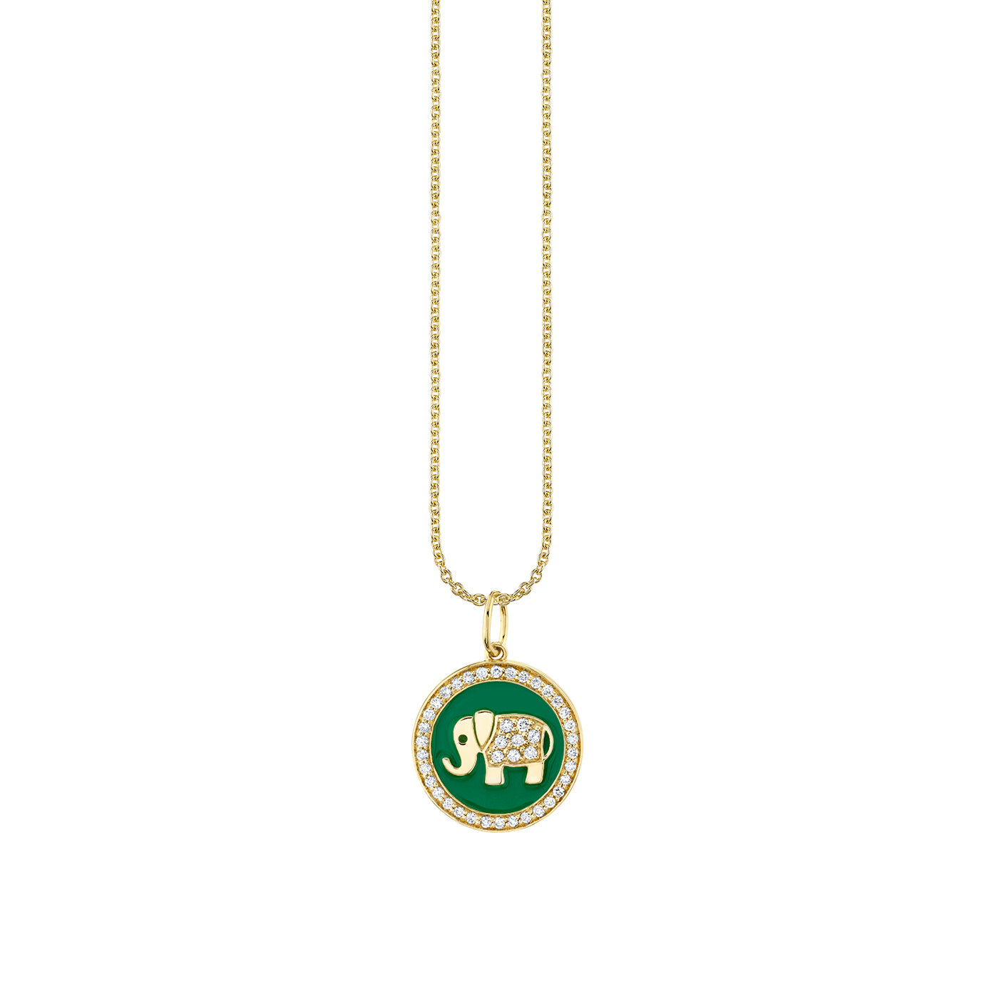 Emerald hot sale elephant necklace