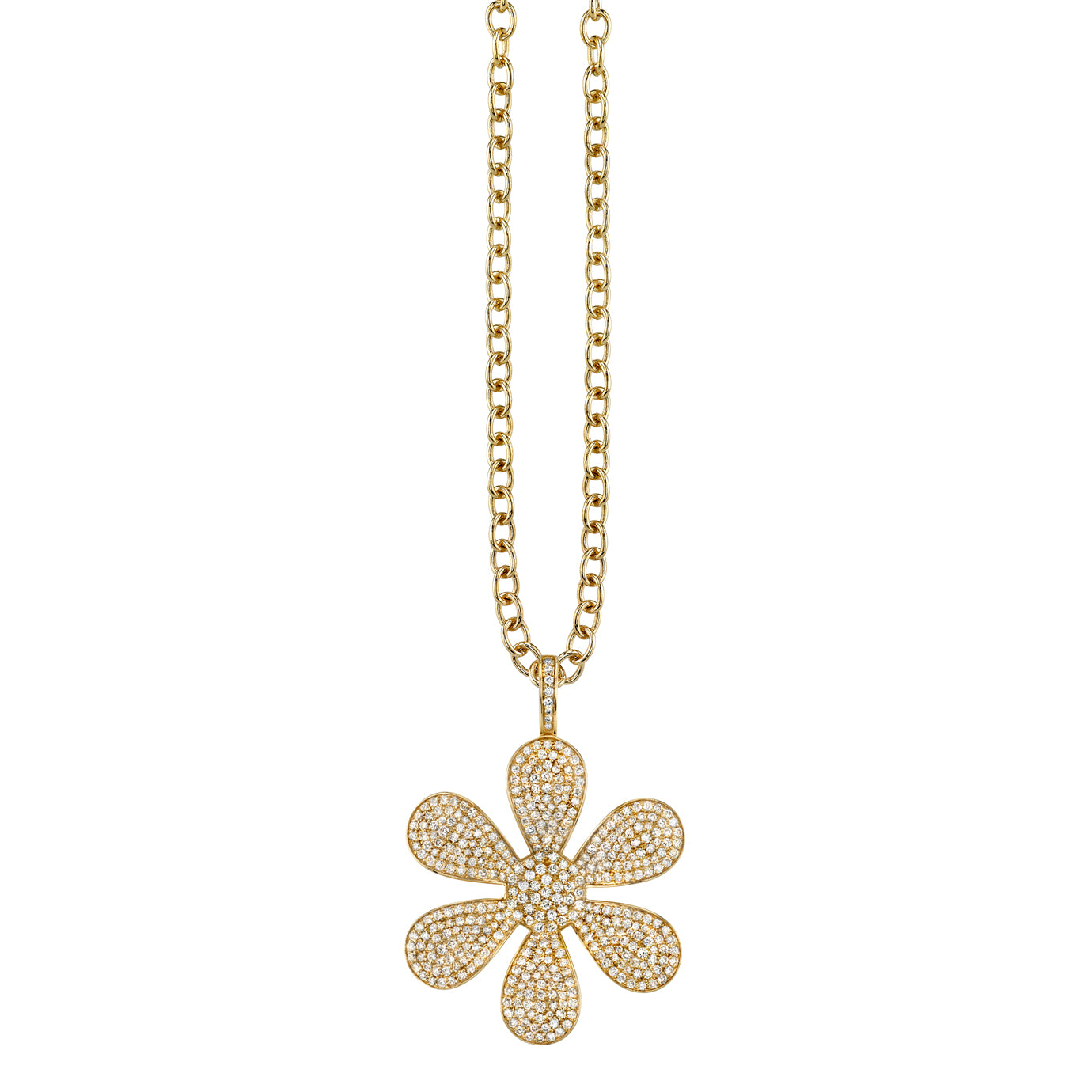 Gold & Diamond Extra Large Daisy Necklace