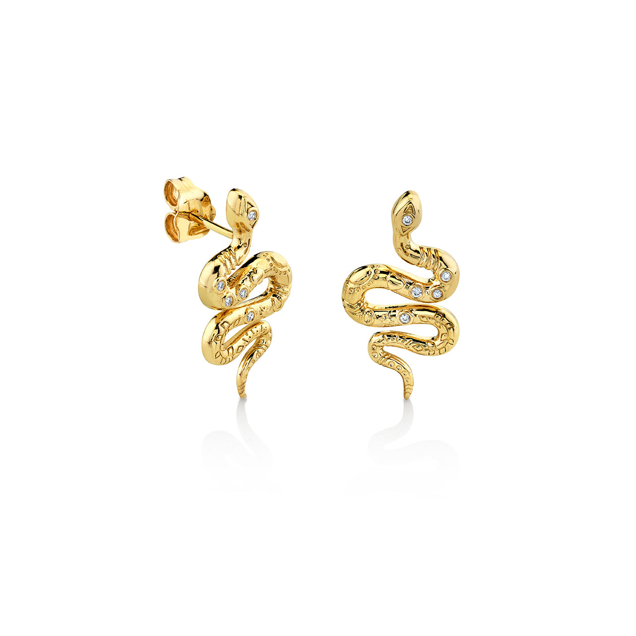 Sydney Evan Yellow Gold Spider Stud Earrings