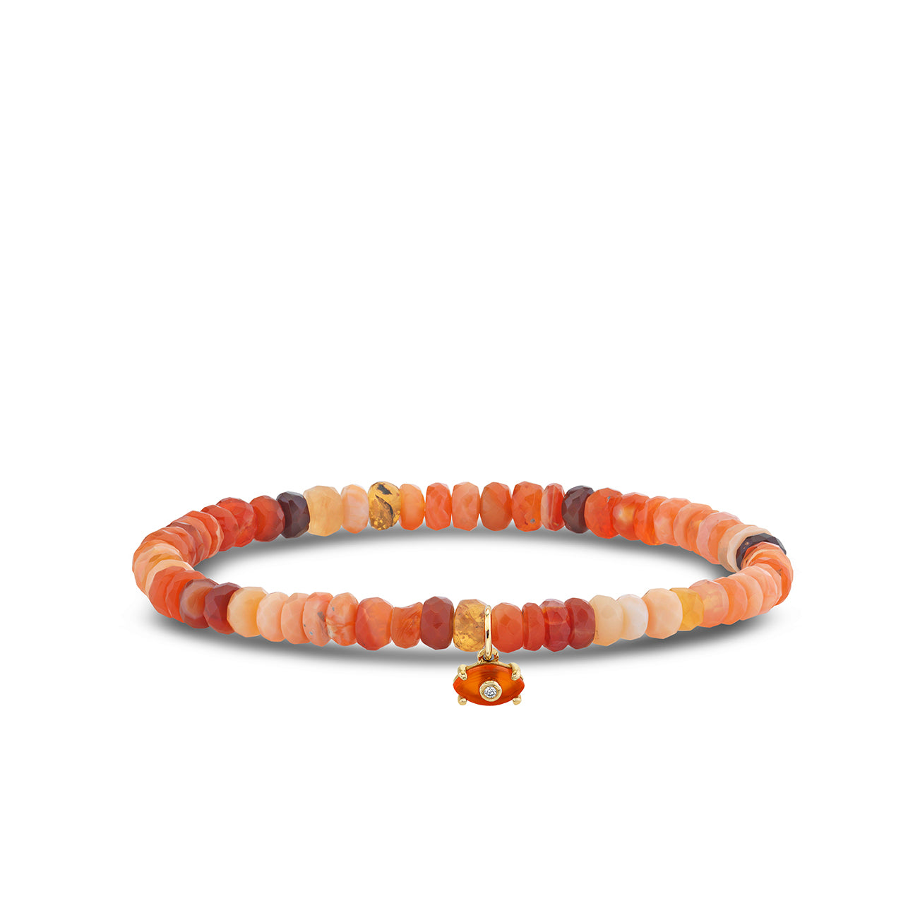 Natural Dark Orange Carnelian & Fire outlets Agate Gemstone Mixed Bead Bracelet Stack