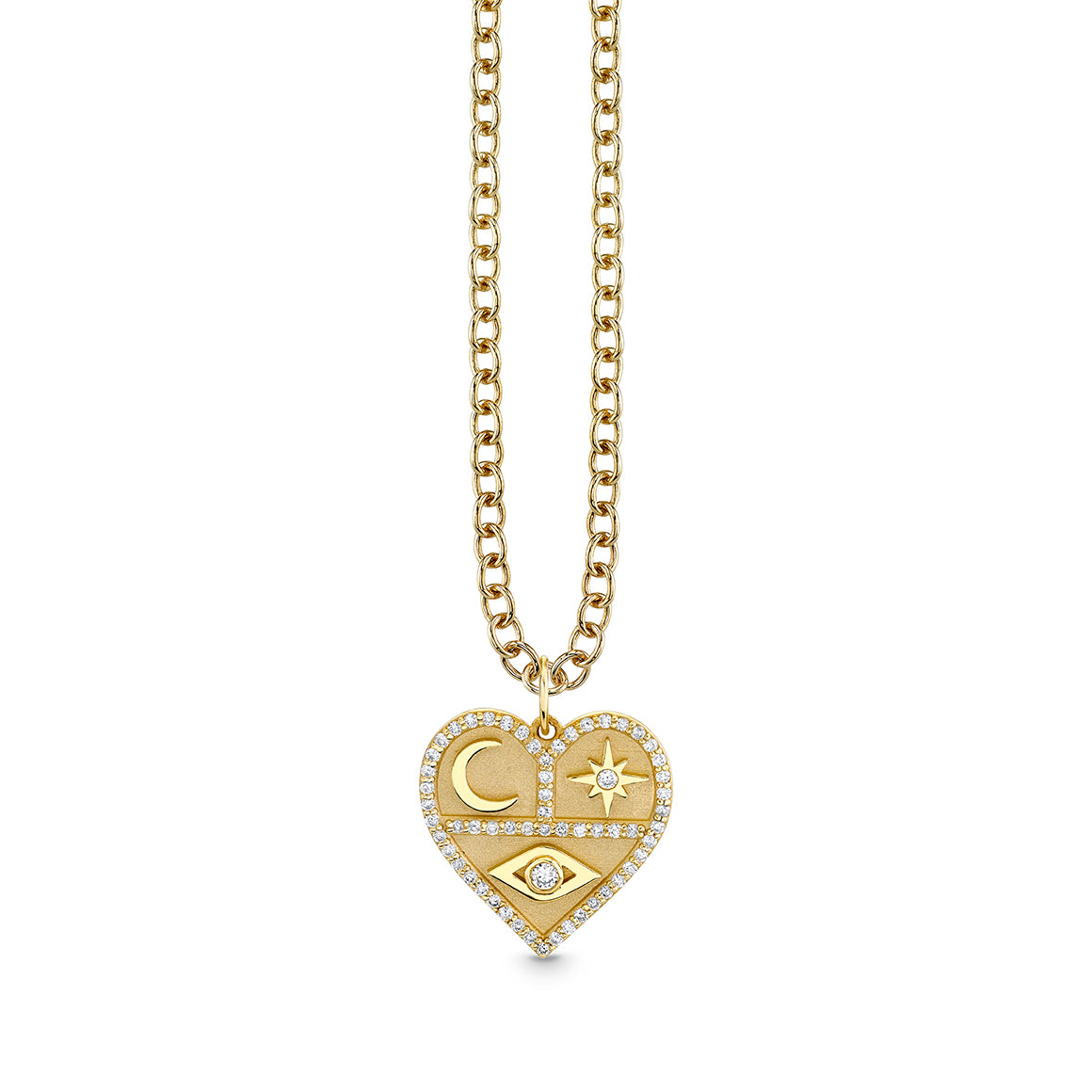 Sydney Evan | Shop Sydney Evan 14kGold & Diamond Large Heart Charm 18 Belcher Chain