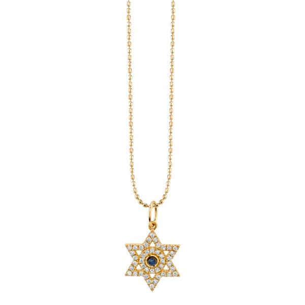Diamond star of david charm Clearance