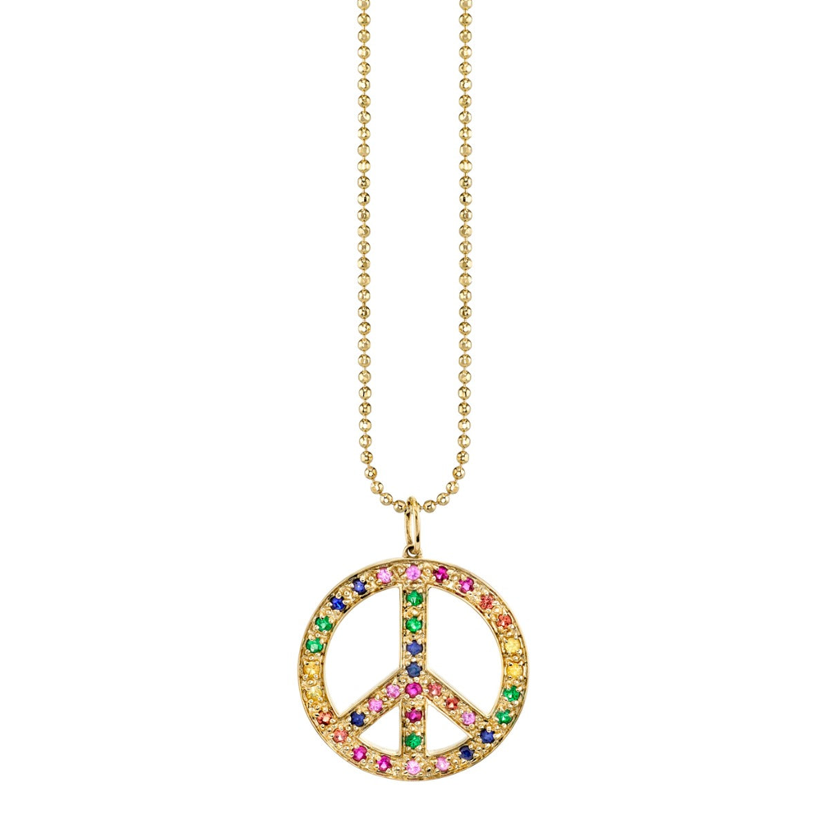 Sydney Evan: Large Enamel Rainbow Charm Necklace