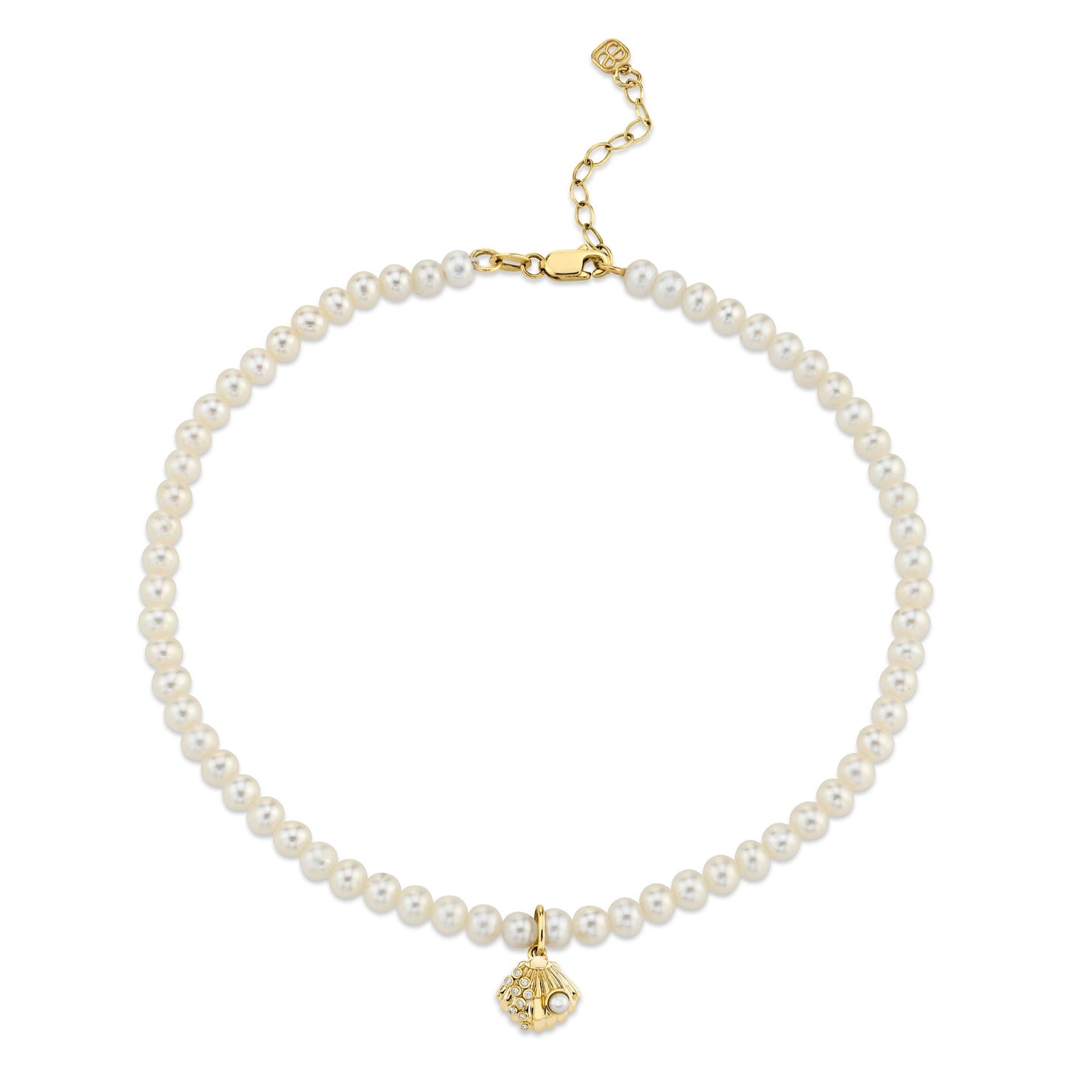 Shop Sydney Evan 14k Gold & Diamond Plumeria Aquaprase Anklet