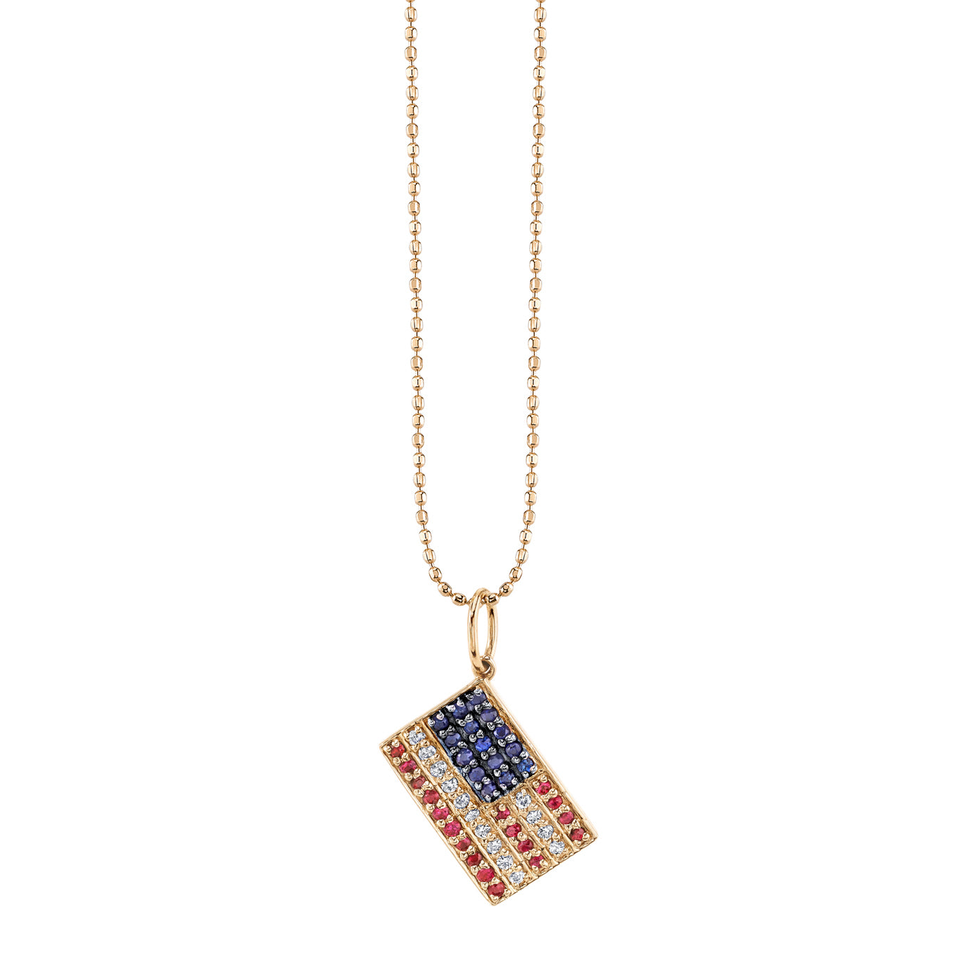 American Flag Multi Charm Necklace