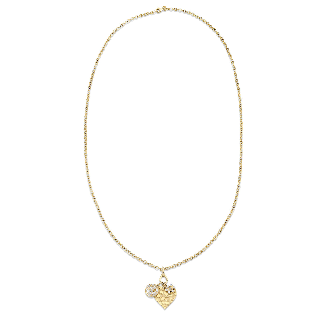 Sydney Evan 14K Pure Gold Multi-Charm Necklace