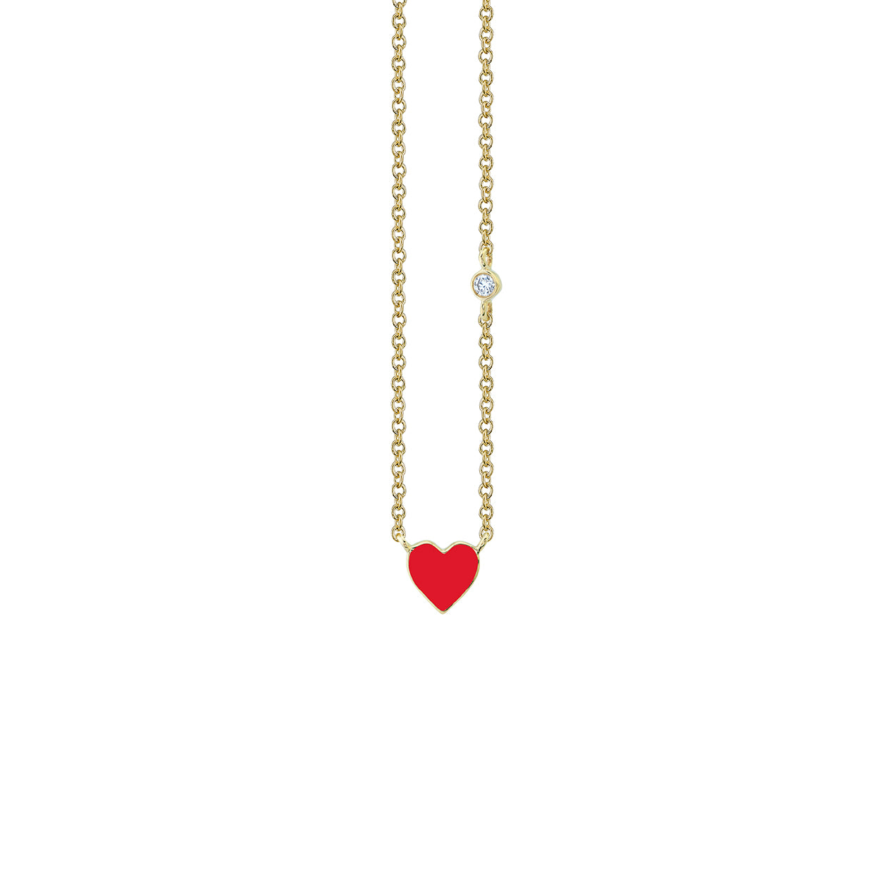 14k Gold Tiny Heart Necklace — Everli Jewelry