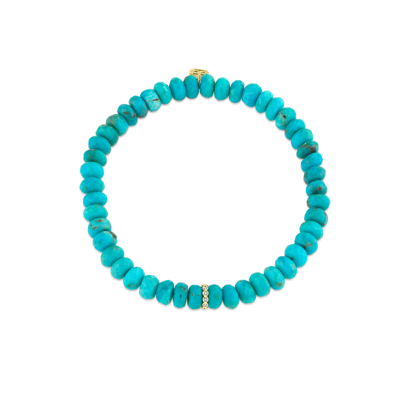 Shop Sydney Evan 14k Gold & Diamond Rondelle on Turquoise