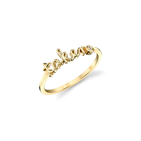  Syd by SE Star Ring with Burnished Diamond: Clothing