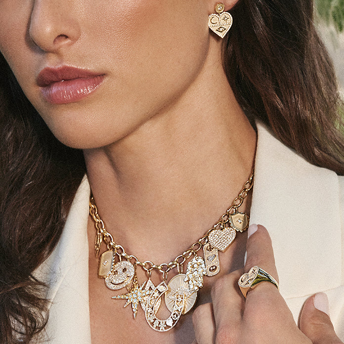 Sydney Evan Yellow Gold & Diamond Mini Key Necklace | 1/2 x 1/4 | 14K Yellow Gold | Diamond | Key | Charm | Necklace | Women's | Luxury | Necklace
