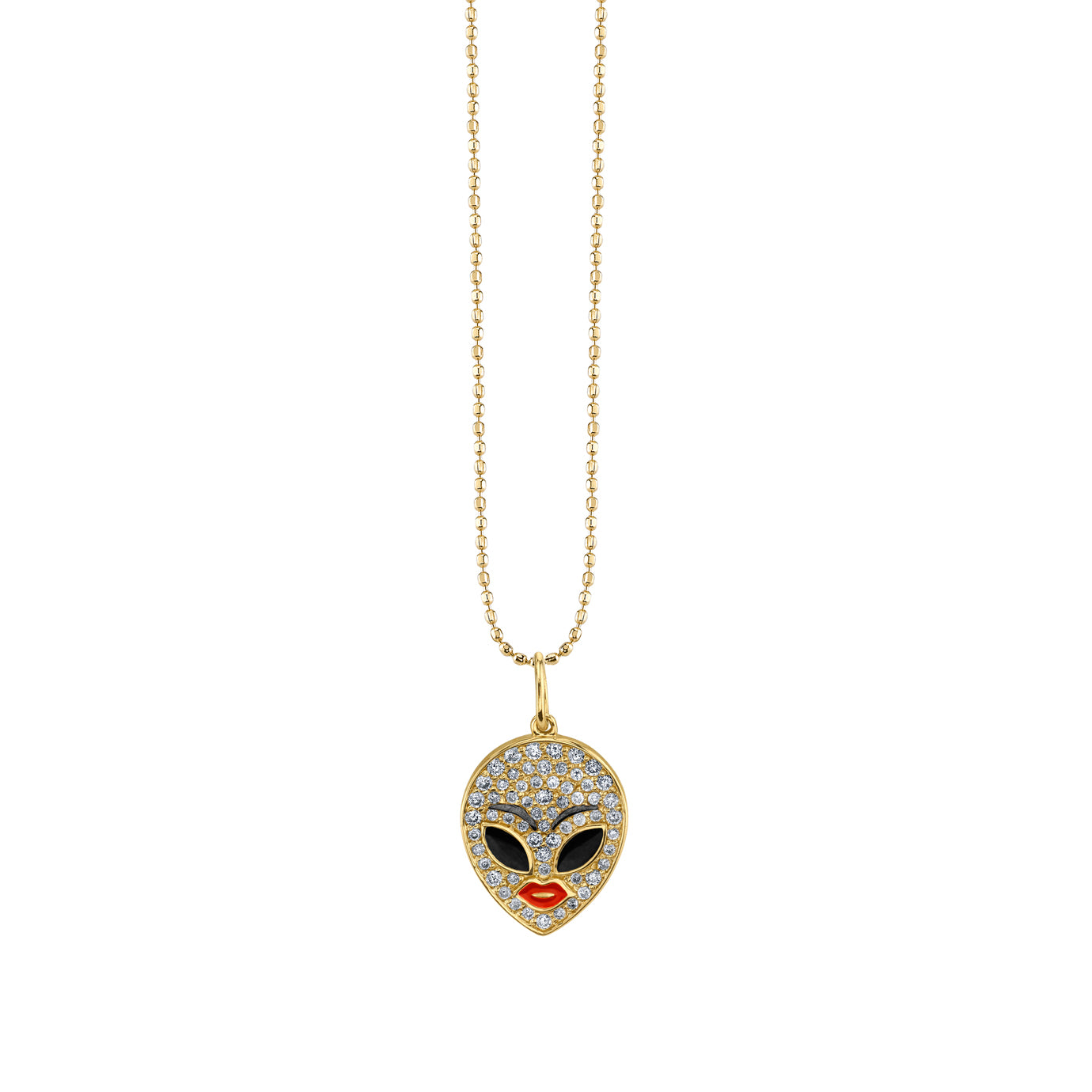 Gold Alien Necklace or Choker, ET Pendant, Alien Gift, Mens/womens