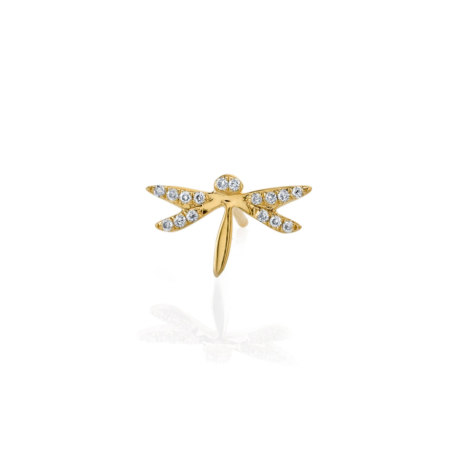 Gold & Diamond Dragonfly Stud - Sydney Evan Fine Jewelry