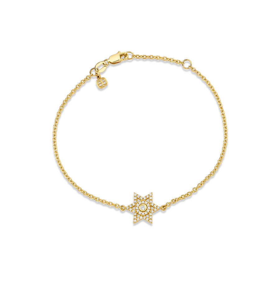 Gold & Diamond Star of David Bracelet - Sydney Evan Fine Jewelry