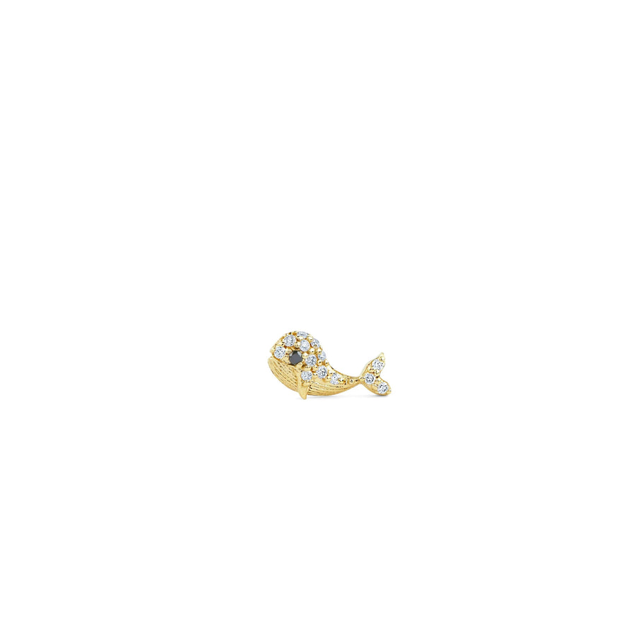 Gold & Diamond Whale Stud - Sydney Evan Fine Jewelry