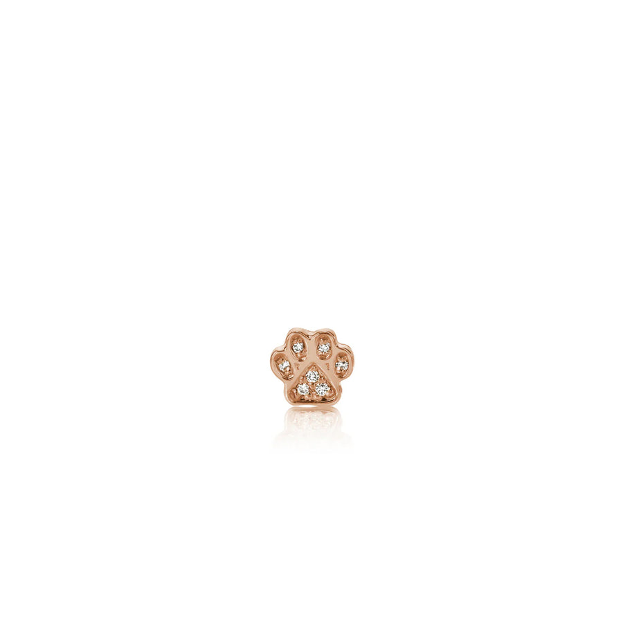 Gold & Diamond Mini Paw Stud - Sydney Evan Fine Jewelry