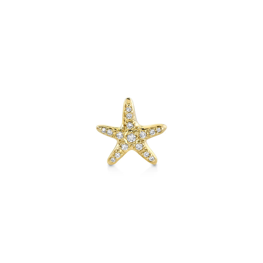 Gold & Diamond Starfish Stud - Sydney Evan Fine Jewelry