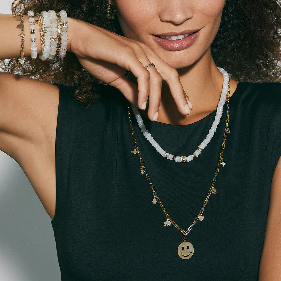 Pure Gold Multi-Charm Necklace - Sydney Evan Fine Jewelry