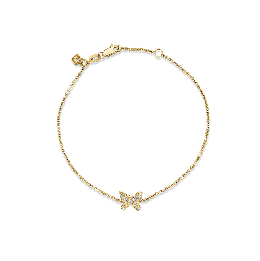 Gold & Diamond Butterfly Bracelet - Sydney Evan Fine Jewelry