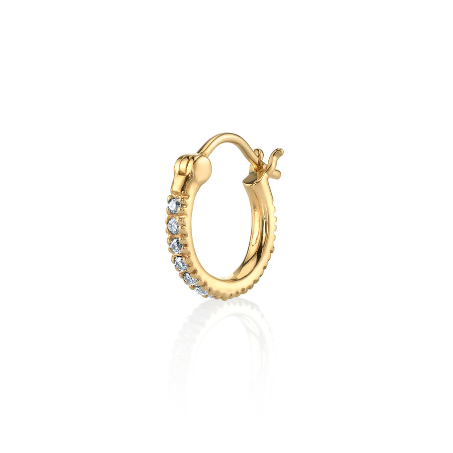 Gold & Diamond Small Huggie Hoops - Sydney Evan Fine Jewelry