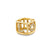 Gold & Diamond Love Block Ring