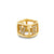 Gold & Diamond Love Block Ring