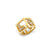 Gold & Diamond Love Block Ring