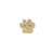 Gold & Diamond Paw Stud