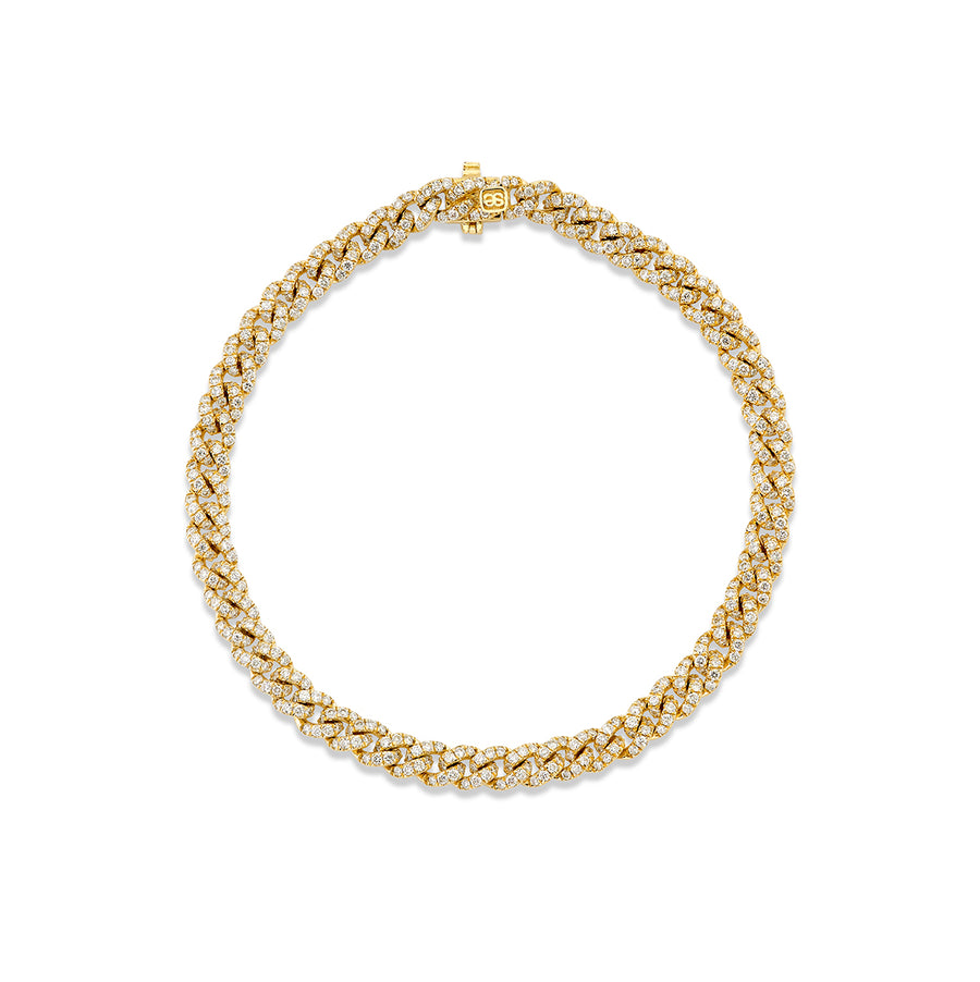 Gold & Diamond Thin Link Bracelet - Sydney Evan Fine Jewelry