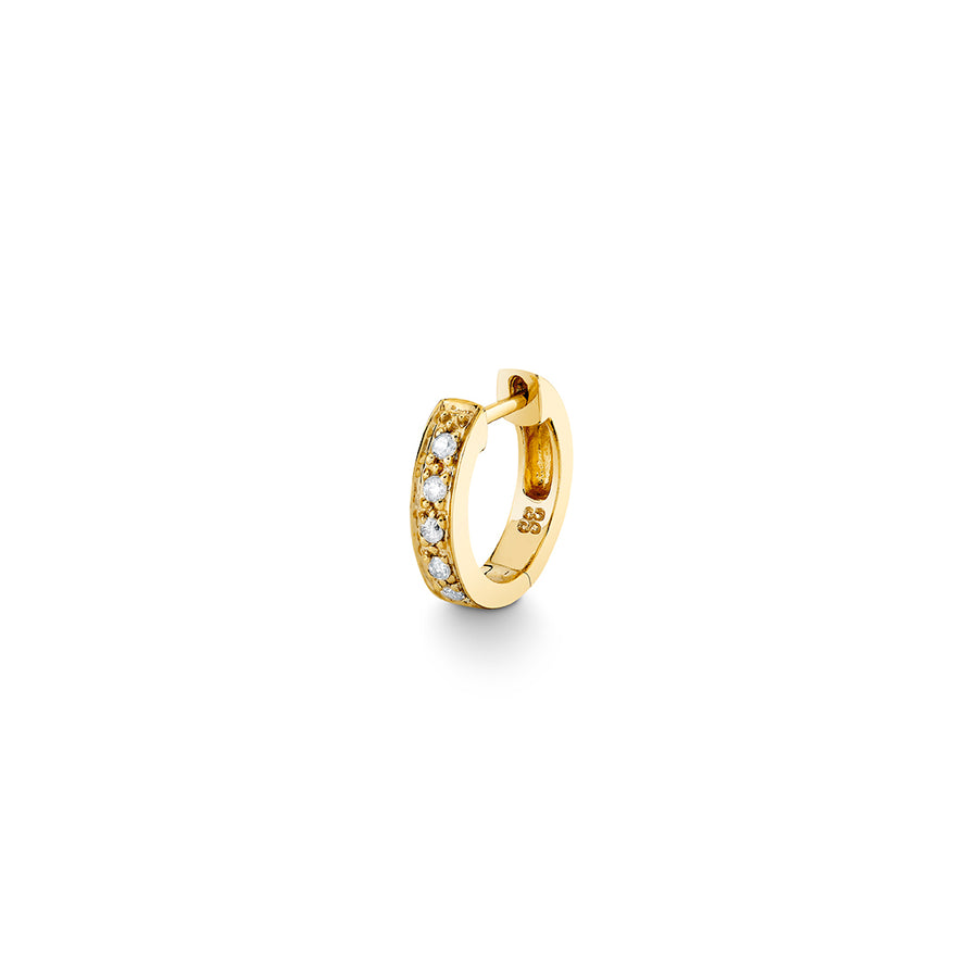 Gold & Diamond Small Huggie Hoops - Sydney Evan Fine Jewelry