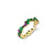 Gold, Black Diamond, Amethyst & Emerald Wicked Elphaba Cocktail Eternity Ring