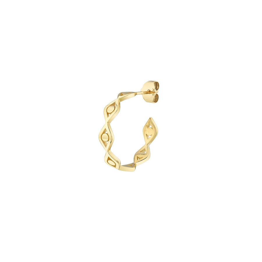 Pure Gold Eye Link Hoop Earrings - Sydney Evan Fine Jewelry