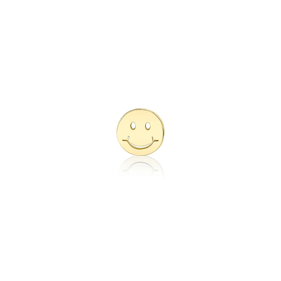 Pure Gold Tiny Happy Face Stud - Sydney Evan Fine Jewelry