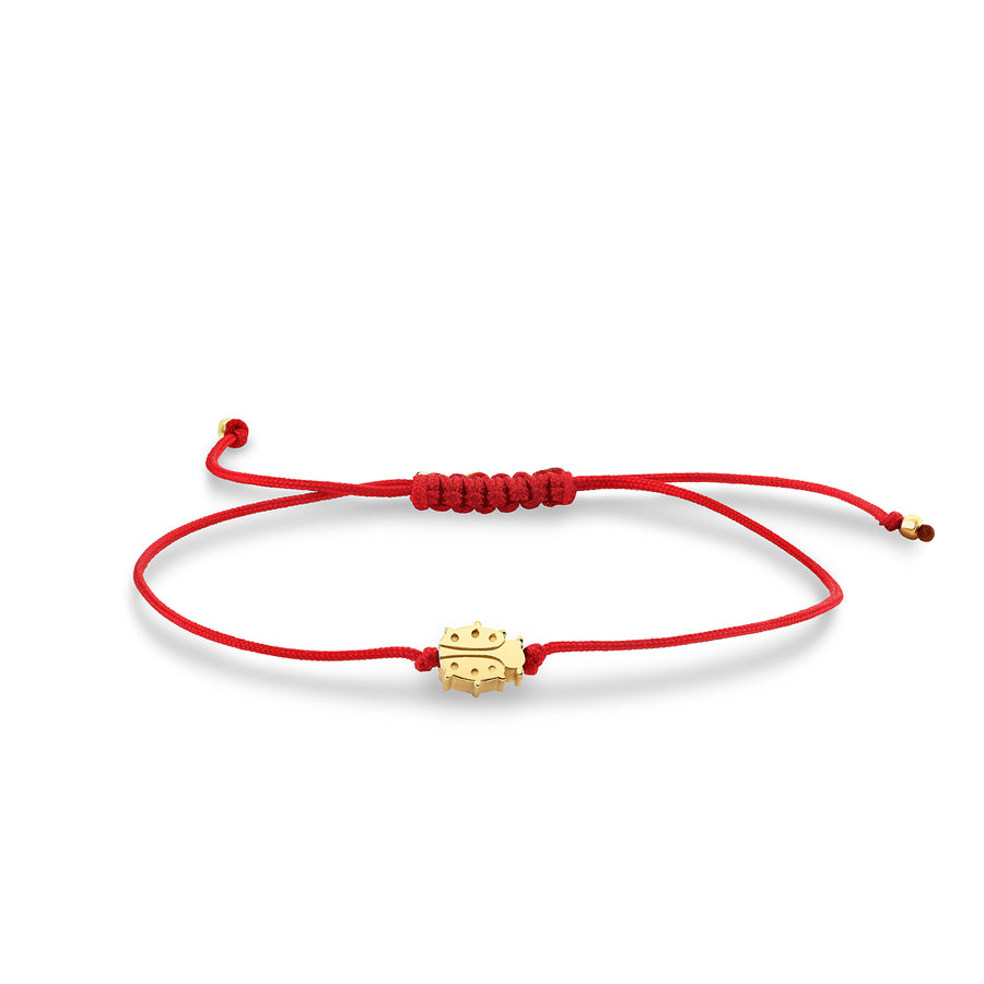14k Yellow Gold Ladybug Bracelet