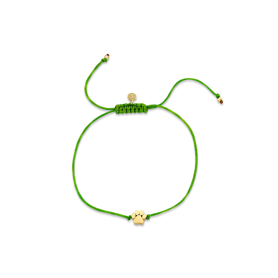 Pure Gold Paw Cord Bracelet - Sydney Evan Fine Jewelry
