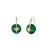 Gold & Diamond Starburst Malachite Earrings