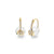 Gold & Diamond Elephant Pearl Earrings