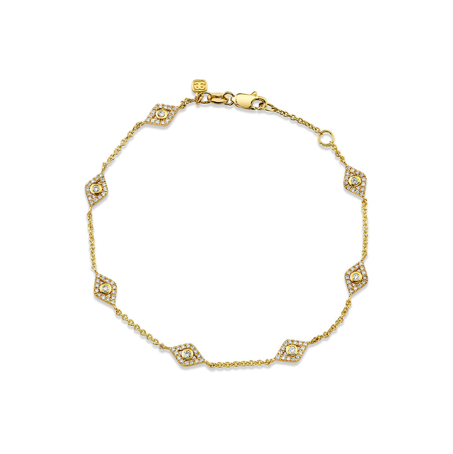 Gold & Diamond Multi Eye Bracelet - Sydney Evan Fine Jewelry