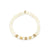 Gold & Diamond Multi-Rondelle Rainbow Moonstone Bracelet