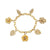 Gold & Diamond Multi-Charm Flower Bracelet