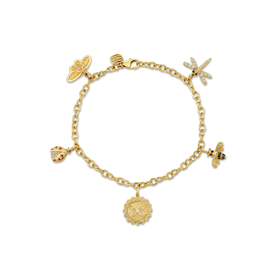 Shop Sydney Evan 14k Gold & Diamond Iconic Insect Bracelet