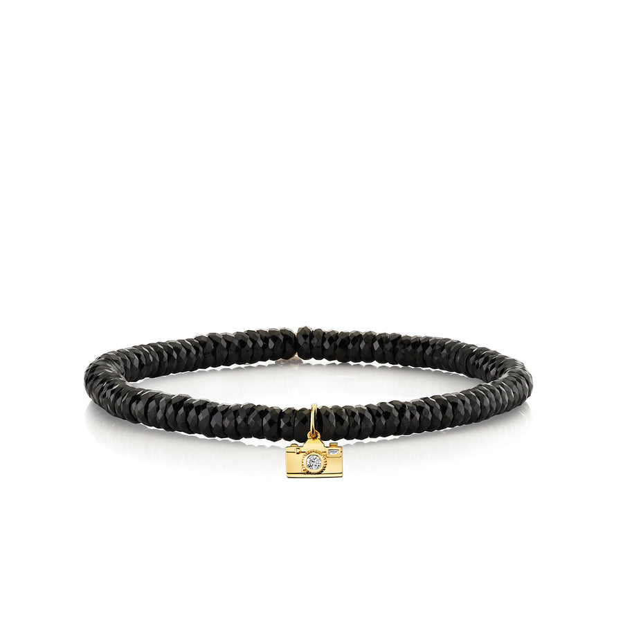 Gold & Diamond Camera On Black Spinel - Sydney Evan Fine Jewelry