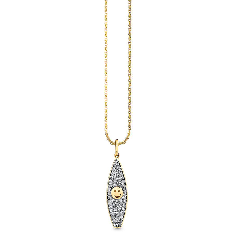 Gold & Diamond Surfboard Charm - Sydney Evan Fine Jewelry