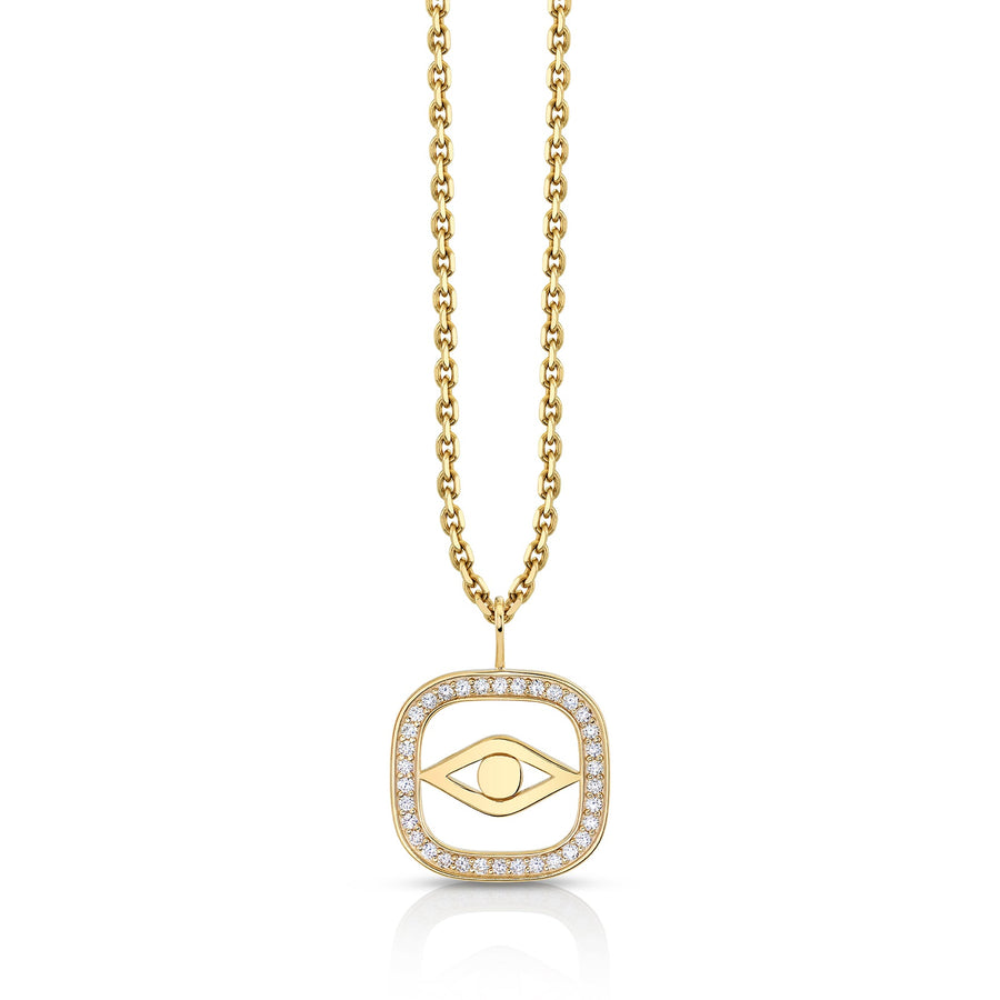 Men's Collection Gold & Diamond Large Evil Eye Open Icon Charm - Sydney Evan Fine Jewelry