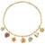 Gold & Diamond Large Multi-Charm Floral Necklace