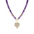 Gold & Diamond Luxe Heart Amethyst Necklace