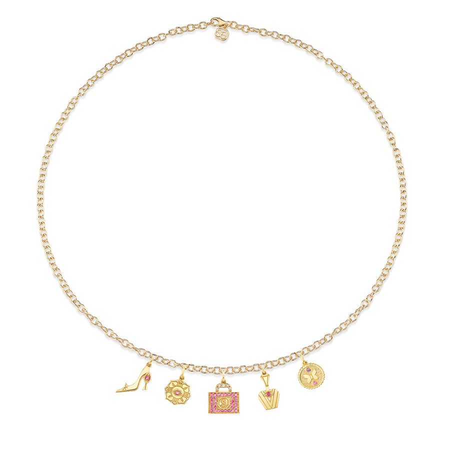 Gold & Diamond Wicked Glinda Multi Charm Necklace - Sydney Evan Fine Jewelry