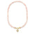 Gold & Diamond Love Rose Quartz Beaded Necklace